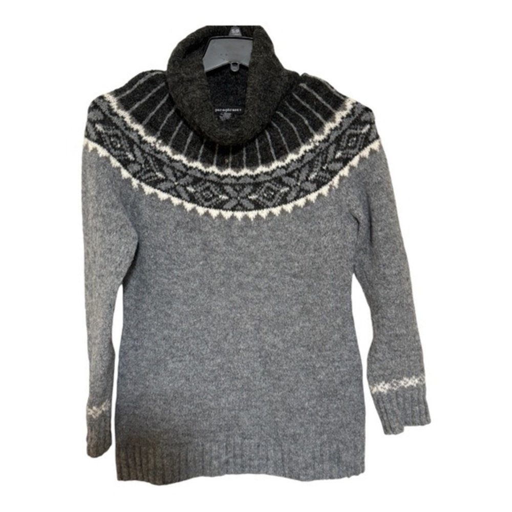 Paraphrase Womens Fair Isle Mohair Blend Cowl Neck Sweater Size Large
